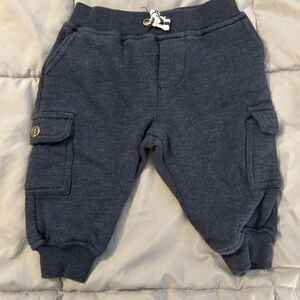 3-6m blue cotton cargo pants